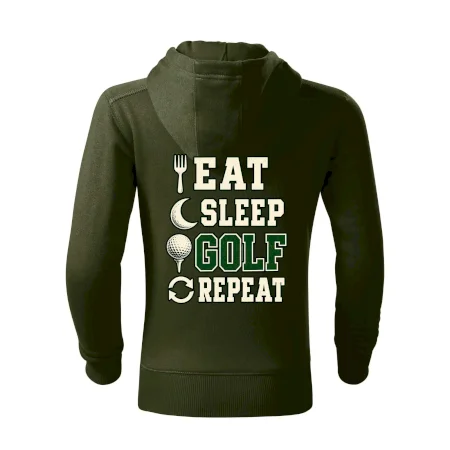 Eat sleep golf repeat typografie