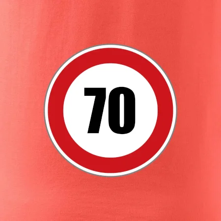 Dopravná značka - obmedzenie rýchlosti 70
