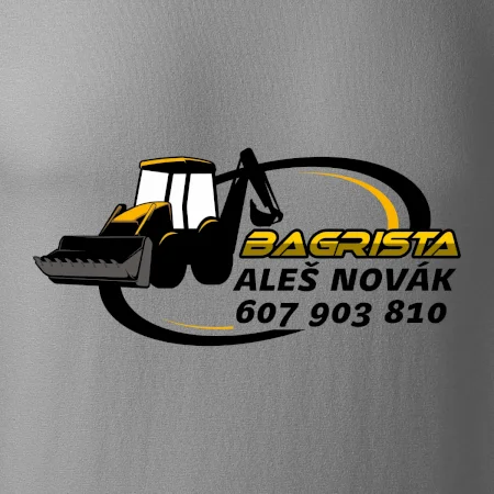 Bagrista v kruhu - vlastný nápis