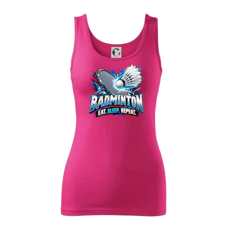 Bedmintonová raketa s košíčkom eat sleep repeat