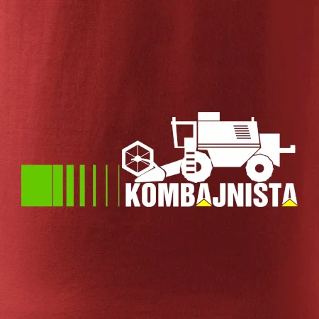 Kombajnista zelená a žltá