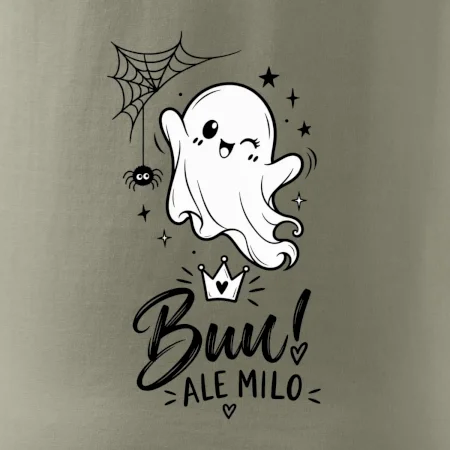 Buu ale milo - roztomilý duch čiernobiely