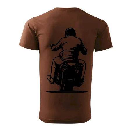 Motorkář na zádech - chopper