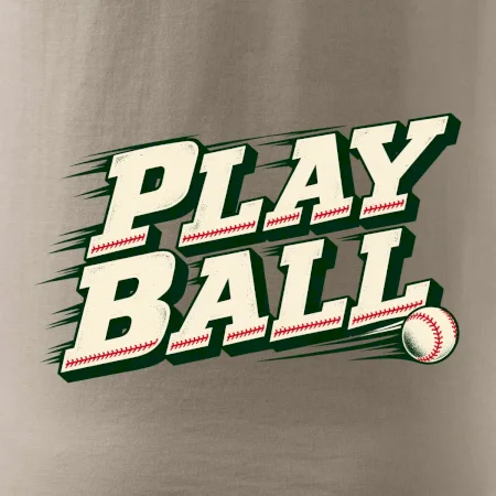 Play ball retro sportovní nápis