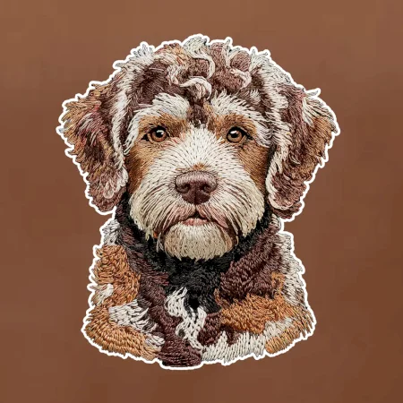 Lagotto romagnolo vyšívaná hlava na prsníku