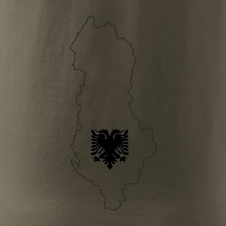 Albánsko obrys mapa