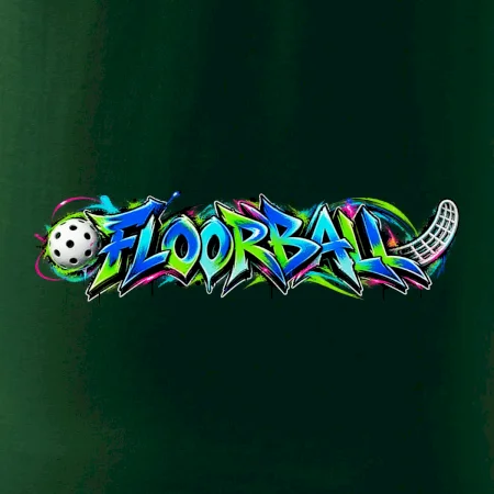 Florbalové graffiti v neonových barvách