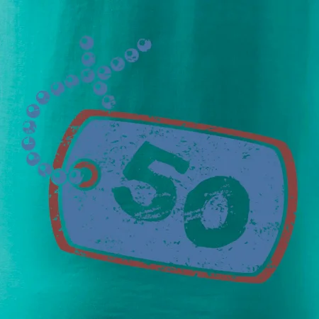 50 na krku štítok