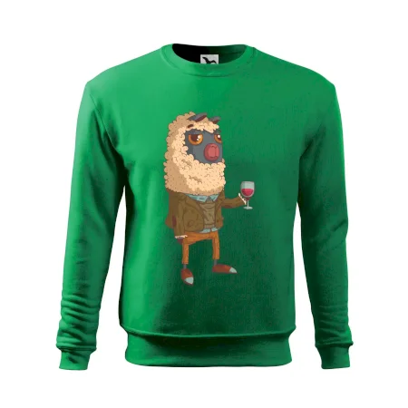 Alpaka s vínom muž