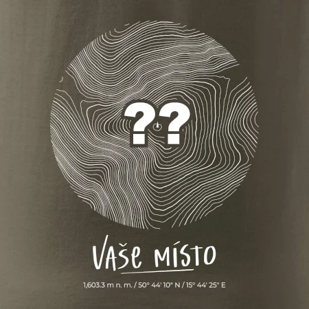 Vaše miesto - vrstevnice v kruhu