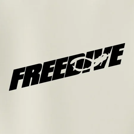 Freedive - nápis s potápačom