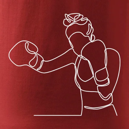 Žena boxerka jedným ťahom