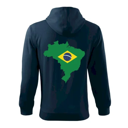 Brazília vlajka v mape