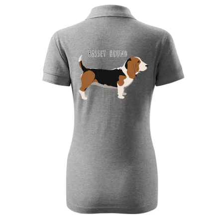 Basset hound pes s nápisom