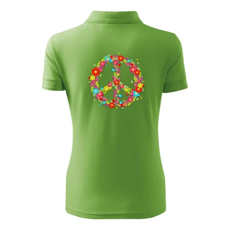 Peace symbol červené kvety