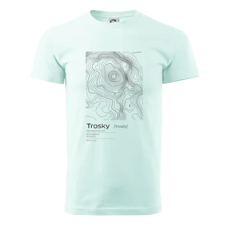 Trosky - vrstevnice v obdĺžniku