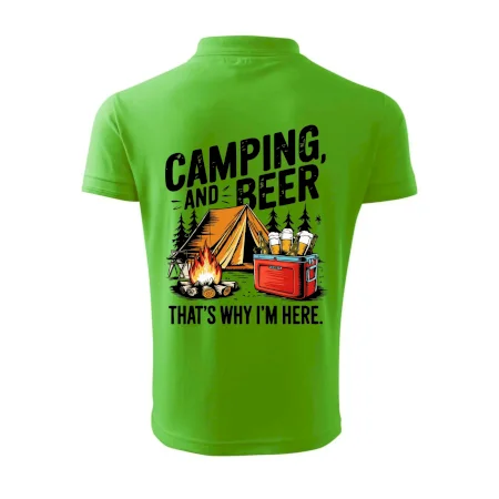 Černý nápis nápis Camping and beer