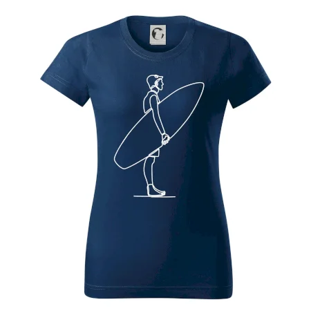 Surfer stojaci jedným ťahom
