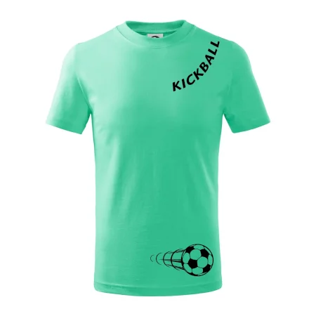 Kickball nápis šikmo