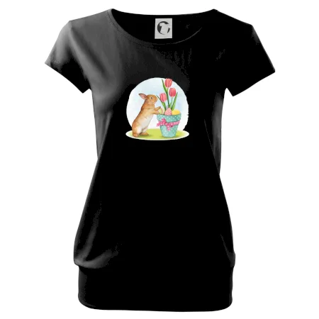 Veľkonočný zajačik tulipány