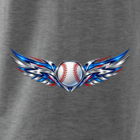 Baseballový míček s kovovými křídly