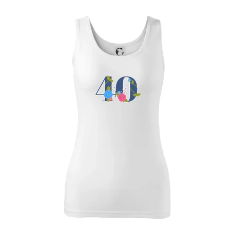 Kvetinové číslo kreslené - 40