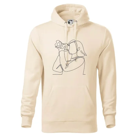 Fotografka stojaca jedným ťahom