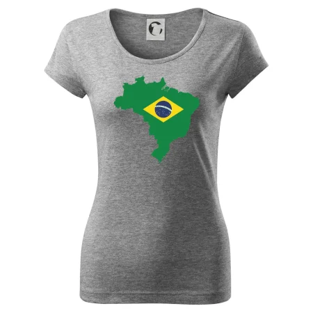 Brazília vlajka v mape