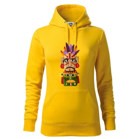 Mayová maska s perím