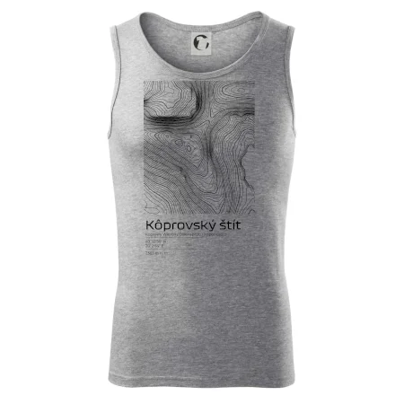 Kôprovský štít - vrstevnice v obdĺžniku