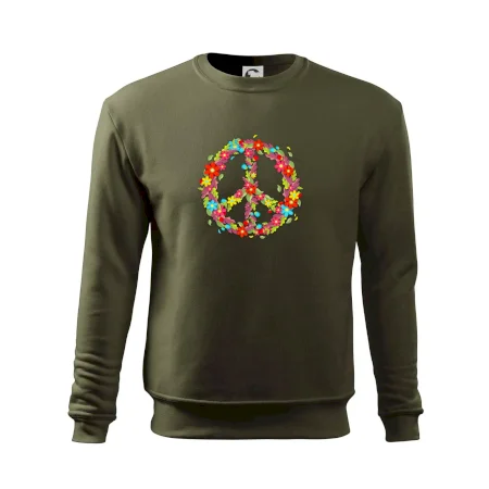 Peace symbol červené kvety
