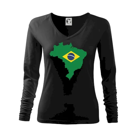 Brazília vlajka v mape