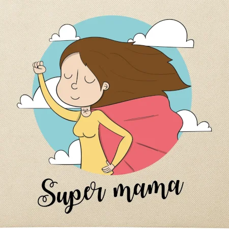 Kreslený obrázok Super mama