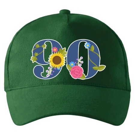 Kvetinové číslo kreslené - 90