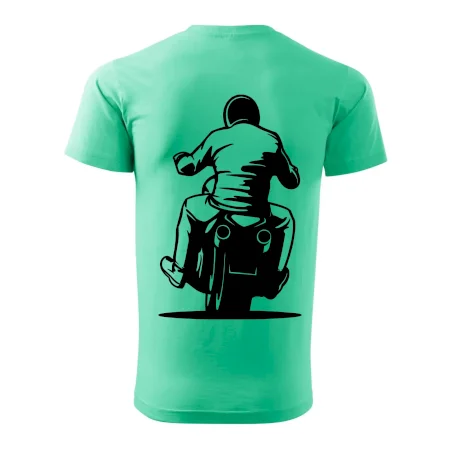 Motorkář na zádech - chopper
