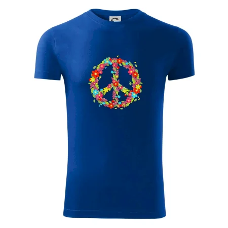 Peace symbol červené kvety