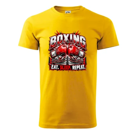 Boxerské rukavice v ringu eat sleep repeat