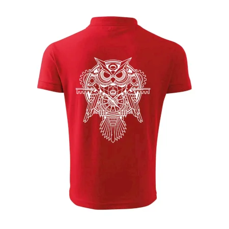 Steampunk sova čiernobiela