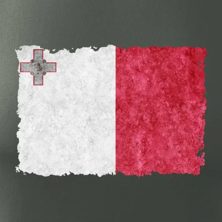 Vlajka Malta ohrýzaná