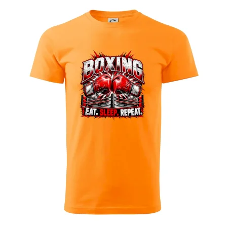 Boxerské rukavice v ringu eat sleep repeat