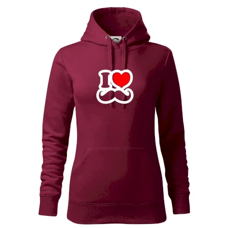i love mustache - obrys