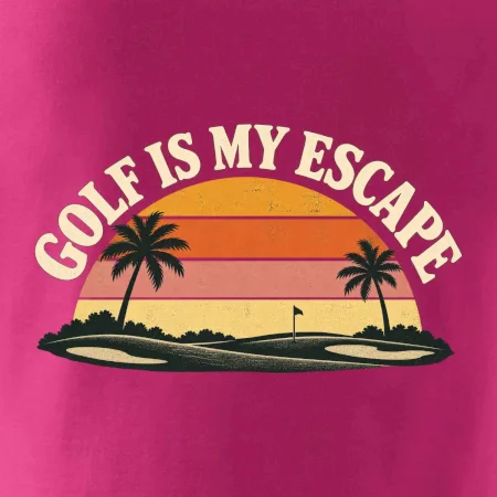 Golf is my escape retro západ slunce