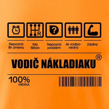 Čiarový kód - Vodič nákladiaku