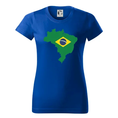 Brazília vlajka v mape