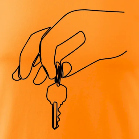 Kľúče a ruka jedným ťahom