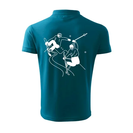 Lyžovanie - kreslené obrázok