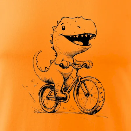 Roztomilý Dinosaurus na bicykli