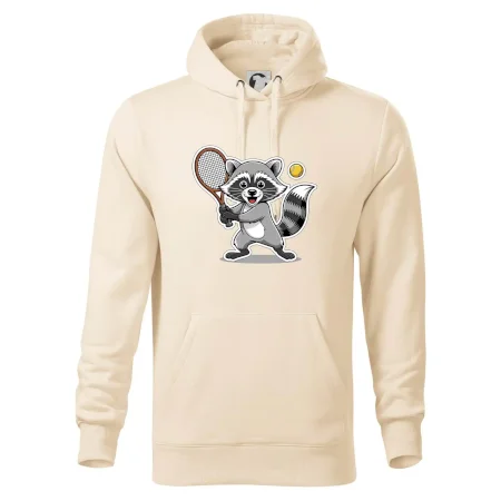Mýval hrá tenis kreslený