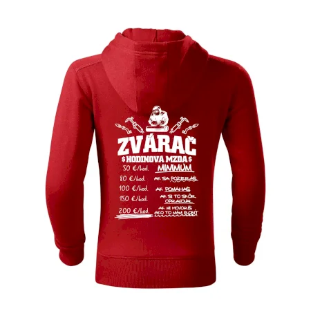 Hodinová mzda zvárač