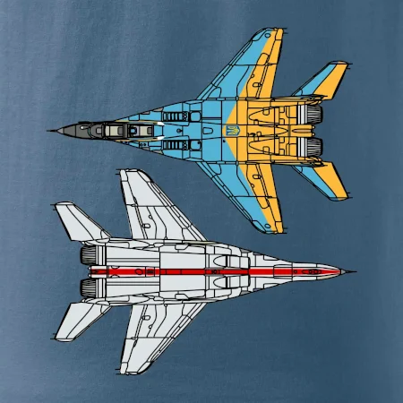 Mig 29 Fulcrum zo spoda a zo shora
